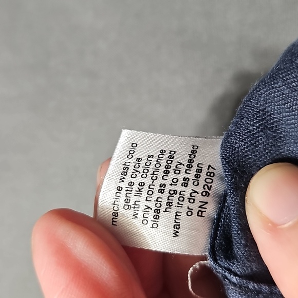 Threads Dark Blue Linen Pants - Picture 4 of 5